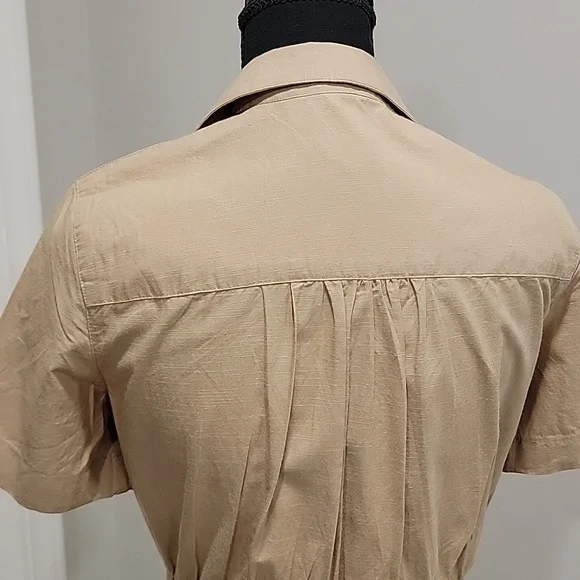 French Connection Tan Button-Up Dress - Picture 7 of 9